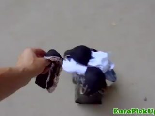 Євро сусідка отримує голий для готівка