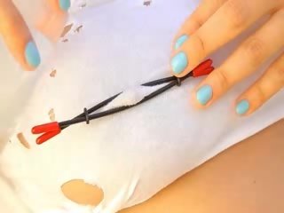 Великий бовдур модель torturing її chest