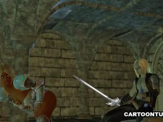 Приголомшлива 3d мультиплікація смаглява elf фам fatale отримувати трахкав