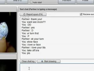 Maculated азіатська підліток грати з волохата манда на chatroulette