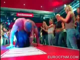 Slutty doll sucking stripper's dong