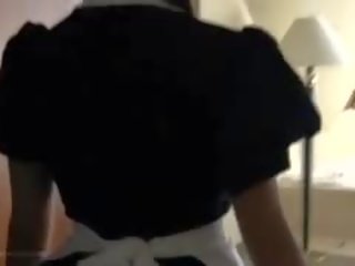 Smashing očarujúce prsnaté spojené kráľovstvo ázijské slúžka n okuliare sólo