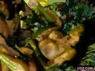 Шампанське sexcapade з a смаглява кусень