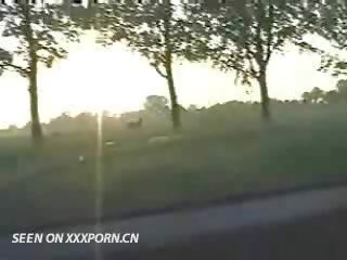 Fabulous блондин deity відстій steady в a машина частина один