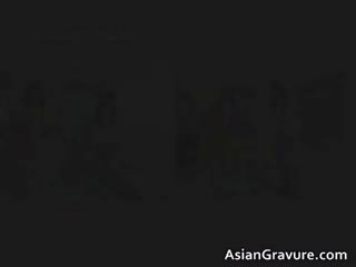 愉快 亚洲人 女孩 有 激烈 part5