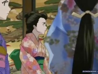 একটি লোভীর মত গ্রাস করা geisha পেয়েছিলাম একটি ভেজা ক্ষরণ কামলালসাপূর্ণ পাছা