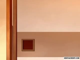 Окован хентай блонди получава тя стегнат дупе изпомпва дълбоко