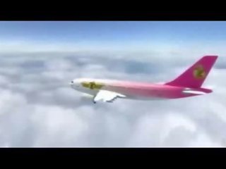 Гаряча для trot повітря hostess краля трахання в plane