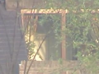 Topless young female in the neighbour's window