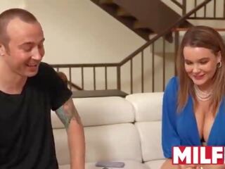Мачуха отримує a кінчання на її величезний природний цицьки &lpar;natasha nice&rpar; — milfed