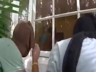 Три млад ученички чукане с крадец с взлом