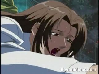 Хтивий манга sweetie отримувати невеликої манда лизнув по a monster`s довго язик