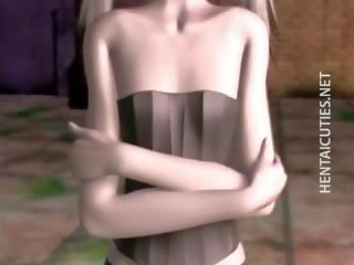 Flirty 3d hentai ομορφιά παίρνει καρφωμένα