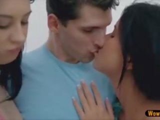 अनोखा fabulous थ्रीसम साथ टीन पोर्नस्टारस addison और lollypop
