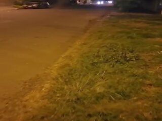 A couple has xxx video in public&period; Stepdaughter sucks her stepfather's manhood on the street&period; Anal sex on the terrace of the building&period; Blowjob in public&comma; outside doors&period; Part 2-2&period; Slutty teen playing with my member o